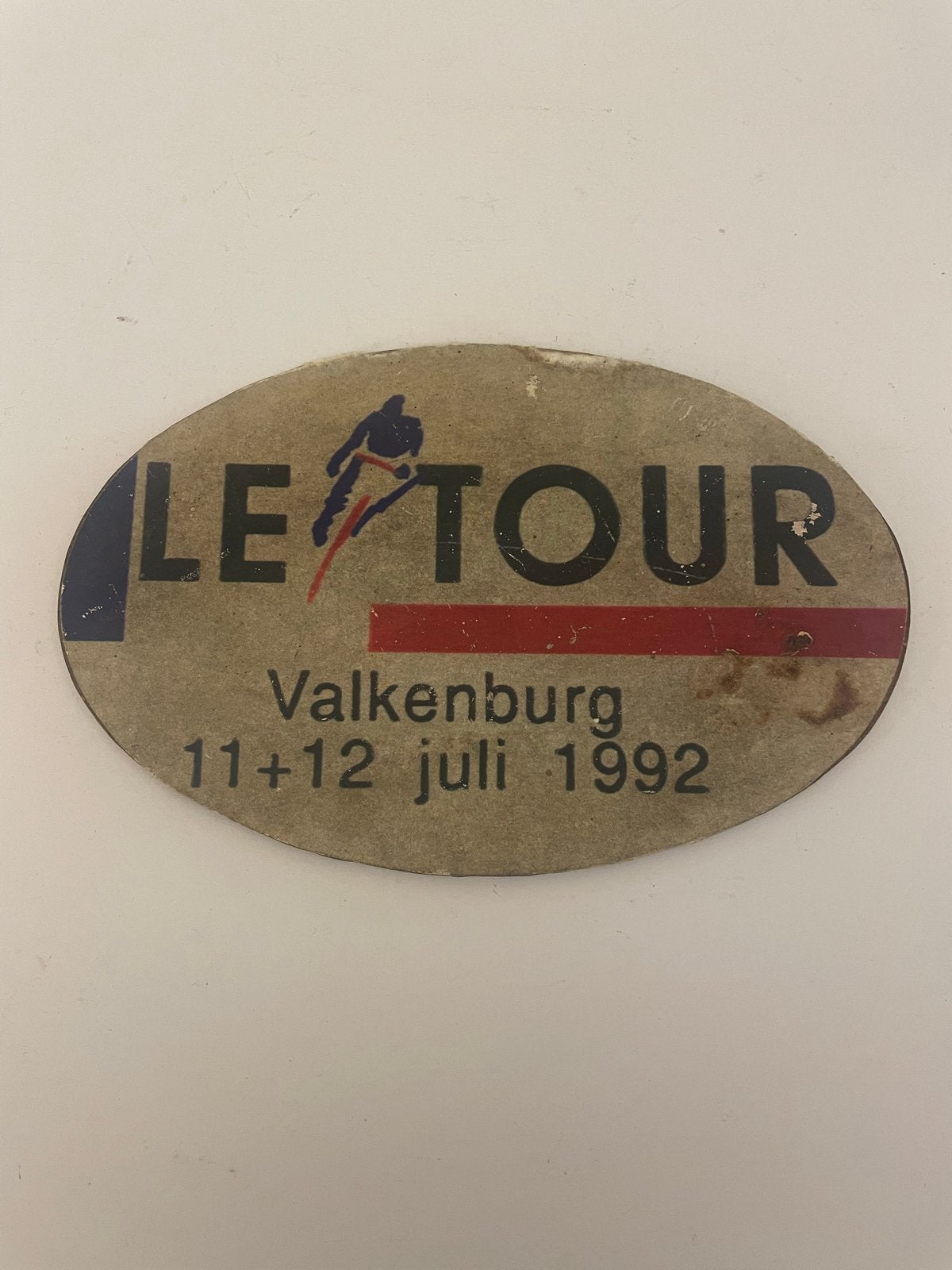 Houten bord 'Le Tour Valkenburg 1992' - Wielrennen, Ophalen of Verzenden, Gebruikt