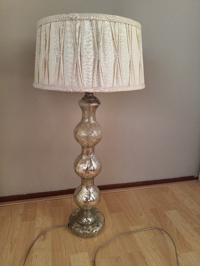 Riviera Maison tafellamp / lamp met cambridge lampenkap, Ophalen, Zo goed als nieuw, Glas, Riviera Maison