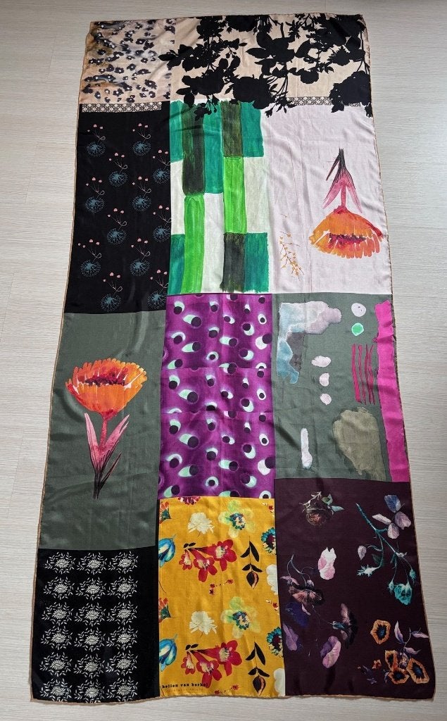 Hellen van Berkel zijde sjaal, Verzenden, Zo goed als nieuw, Maat 46/48 (XL) of groter, Sjaal