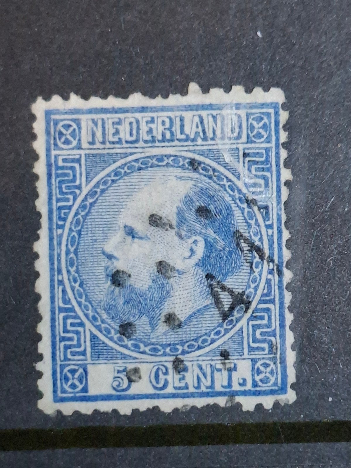 Puntstempel zegel nr 41 Gorinchem nvph nr 7, Postzegels en Munten, Ophalen of Verzenden