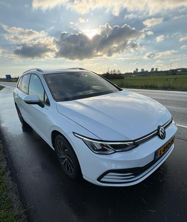 Volkswagen Golf Variant 1.0 110pk Wit | NL Auto, Auto's, Stof, Wit, Origineel Nederlands, Stationwagon