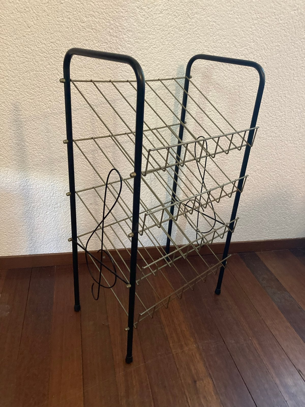 Vintage winkelrek - Zwart metaal met gouden accenten, Ophalen of Verzenden