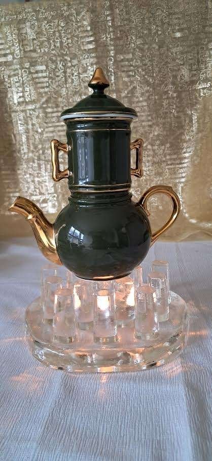 Vintage glazen theelichthouder (rechaud) van Georgshütte, Ophalen of Verzenden