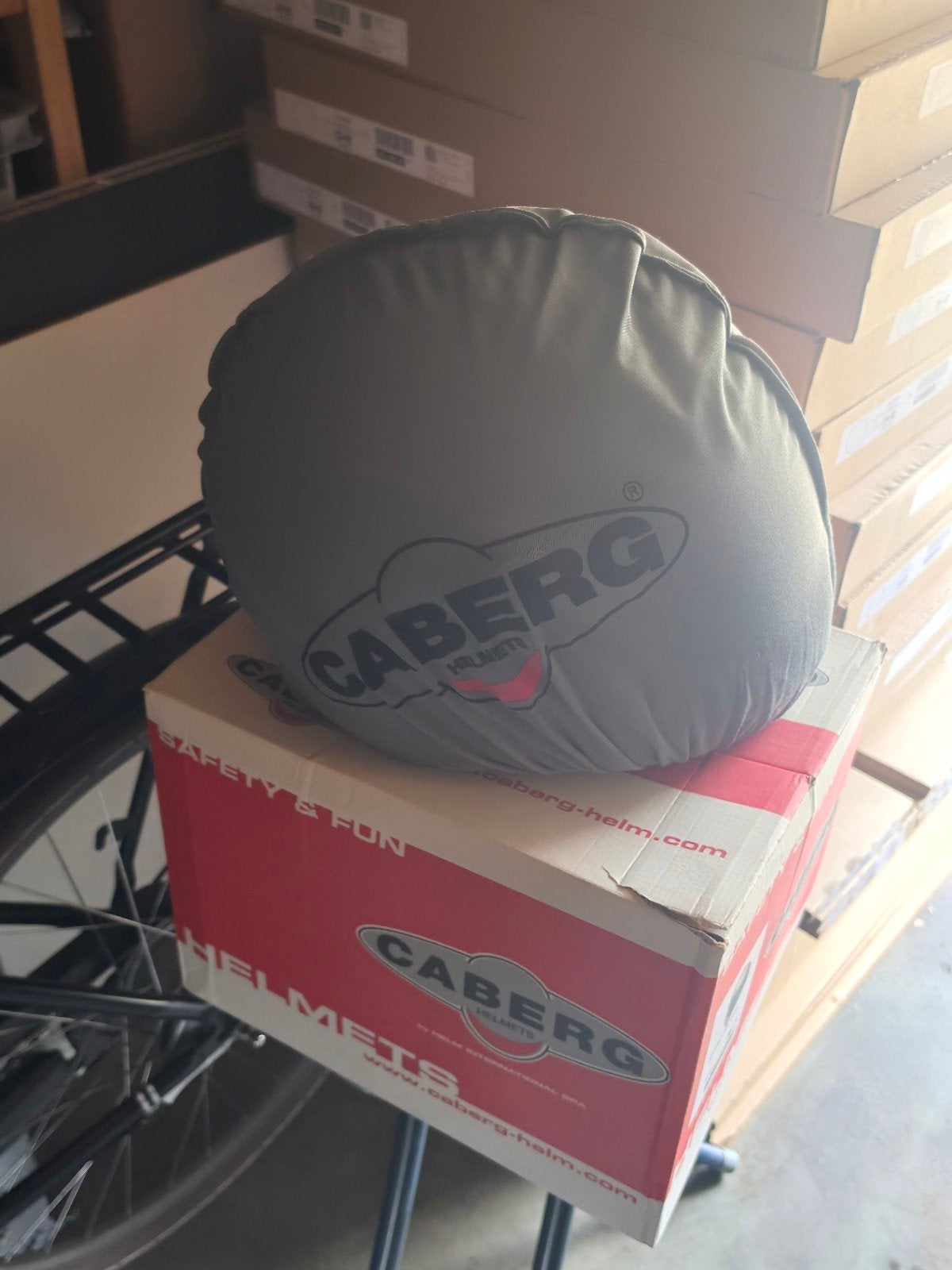 NIEUW! Caberg Rhyno Systeemhelm Silver – Maat XS (In doos), Motoren, XS, Systeemhelm, Kinderen, Caberg
