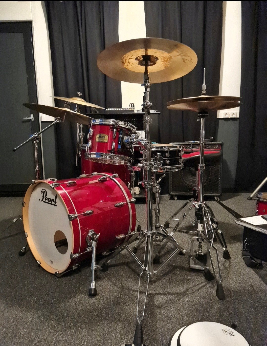 Pearl Session zgan en Meinl Pure Alloy extra hammered, Ophalen, Zo goed als nieuw, Pearl
