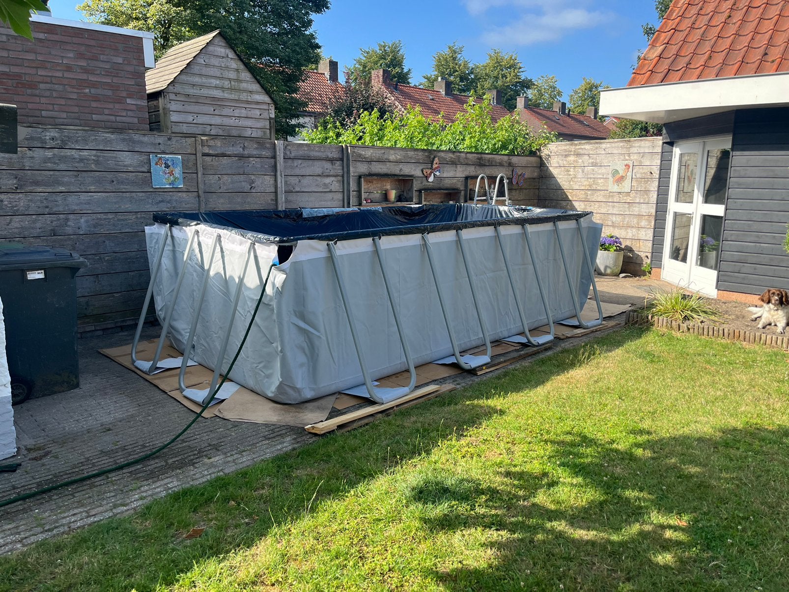 Bestway zwembad 488 x 244 x 122, 200 tot 300 cm, Zo goed als nieuw, Rechthoekig, Ophalen