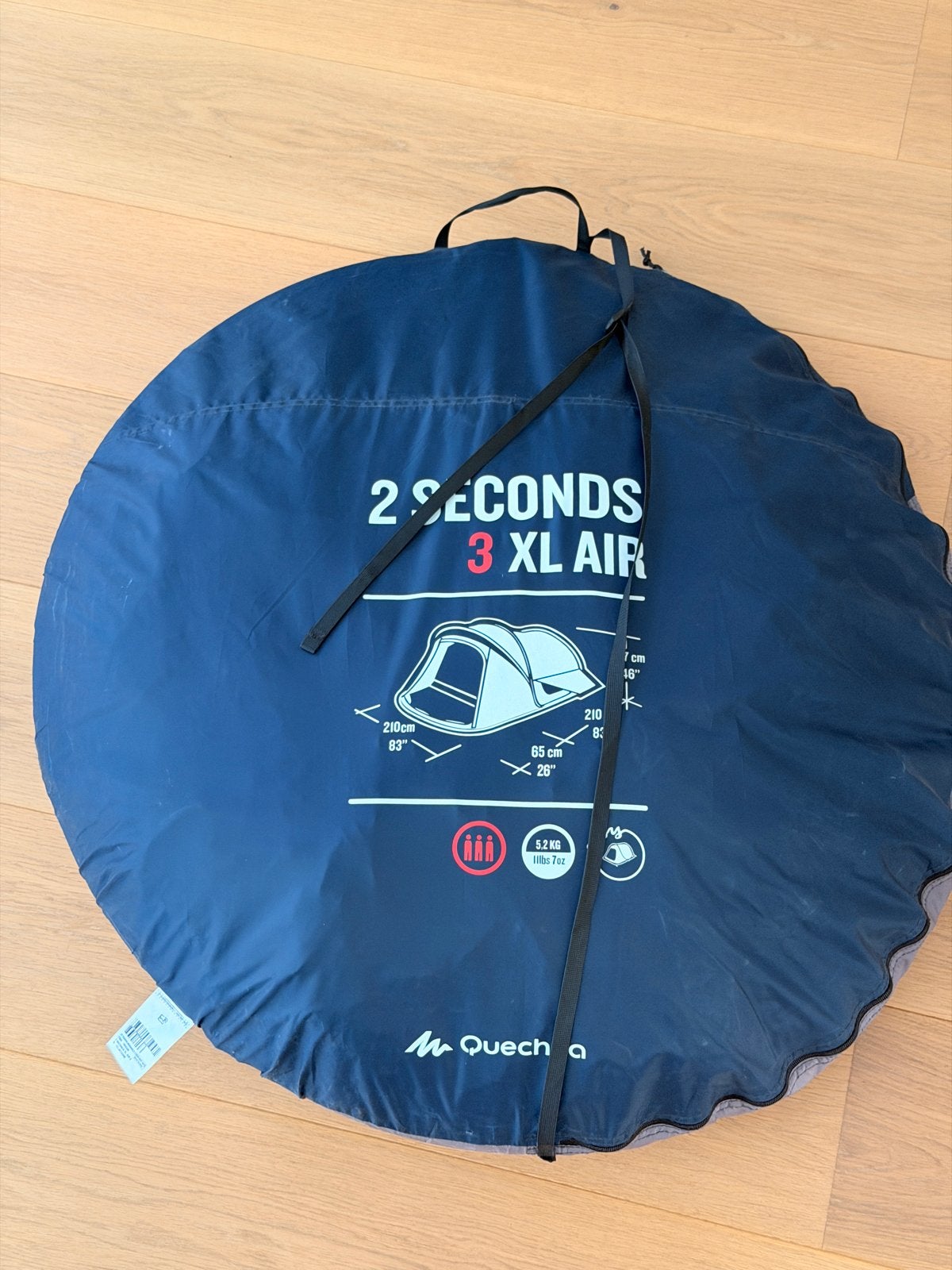Quechua 2 Seconds 3 XL Air Tent - Snel op te zetten, Ophalen, Gebruikt, Tot en met 3