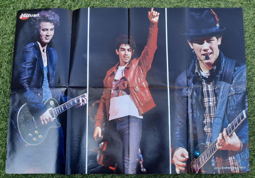 Grote Poster Hitkrant 2009 Jonas Brothers Live in Ahoy, Ophalen of Verzenden, Gebruikt, A1 t/m A3, Muziek