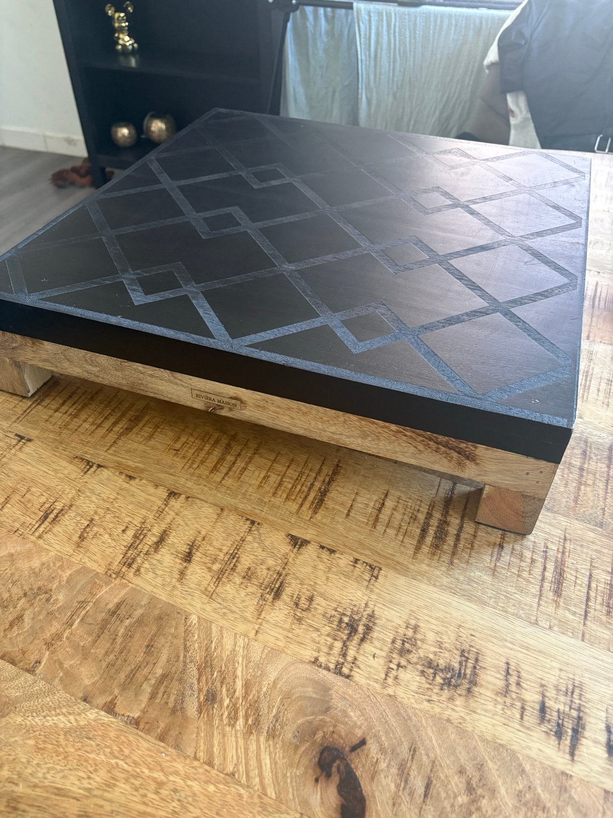 Riviera Maison dienblad/onderzetter, Ophalen, Minder dan 50 cm, Vierkant, Zo goed als nieuw