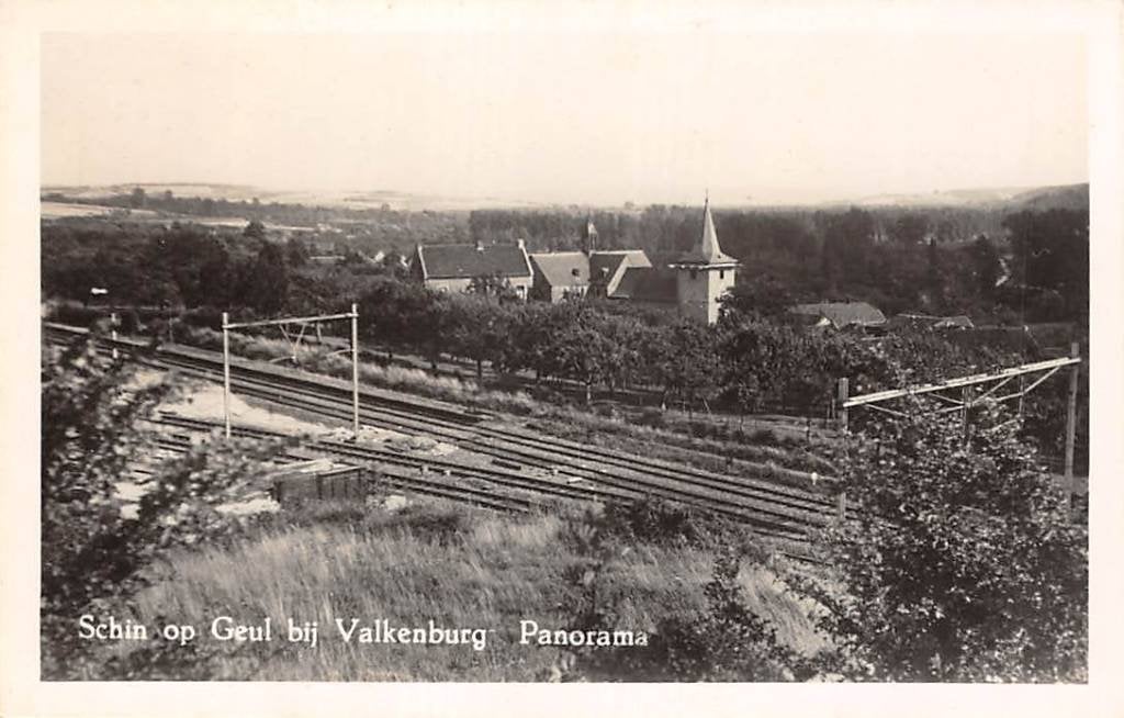 Schin op Geul bij Valkenburg Spoorlijn Spoorwegen Limburg, Verzamelen, Verzenden, 1940 tot 1960, Gelopen, Limburg