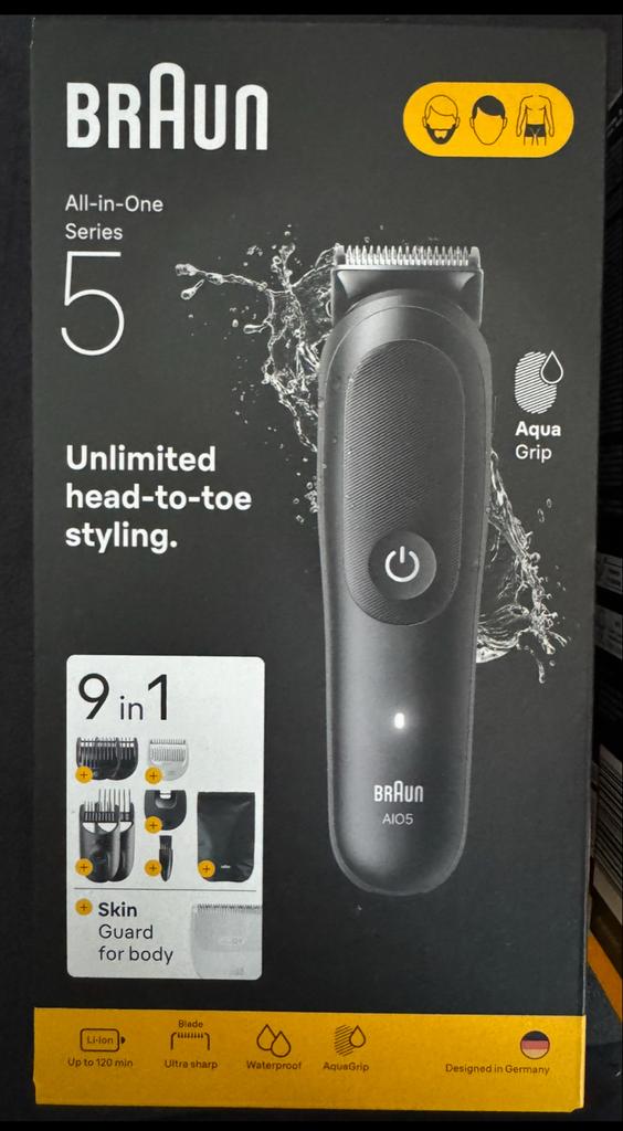 Braun All-in-One Series 5 - 9-in-1 Trimmer Nieuw, Ophalen of Verzenden, Nieuw, Scheren en Epileren
