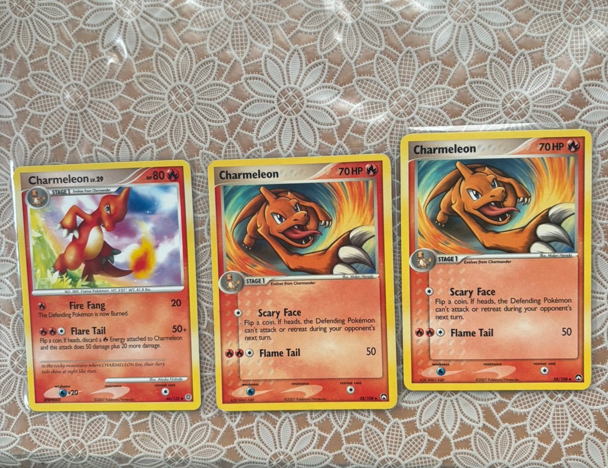 Charmeleon pokemon set, Hobby en Vrije tijd, Verzamelkaartspellen | Pokémon, Ophalen of Verzenden, Zo goed als nieuw, Meerdere kaarten