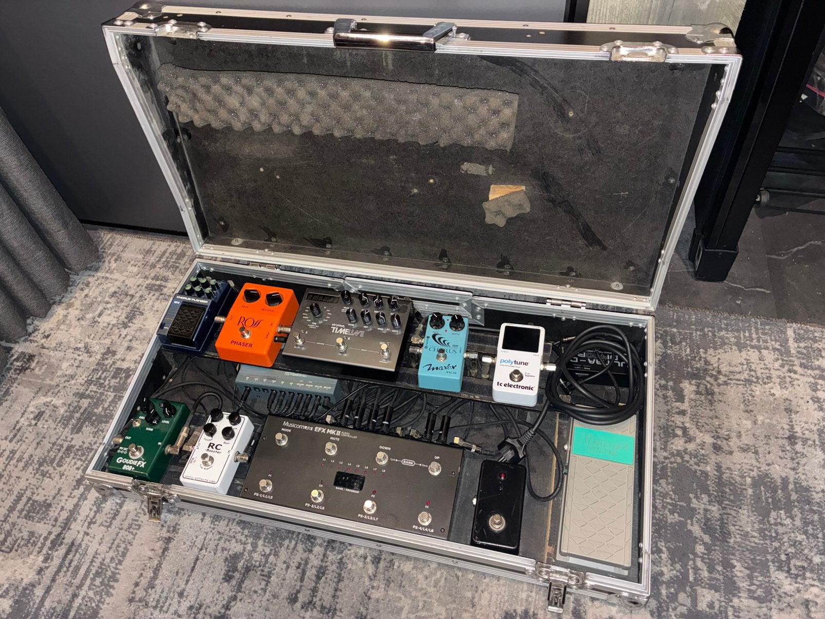 Pedalboard Rig (Strymon TimeLine, Musicom Lab, Ibanez, Ophalen of Verzenden, Gebruikt, Delay of Echo