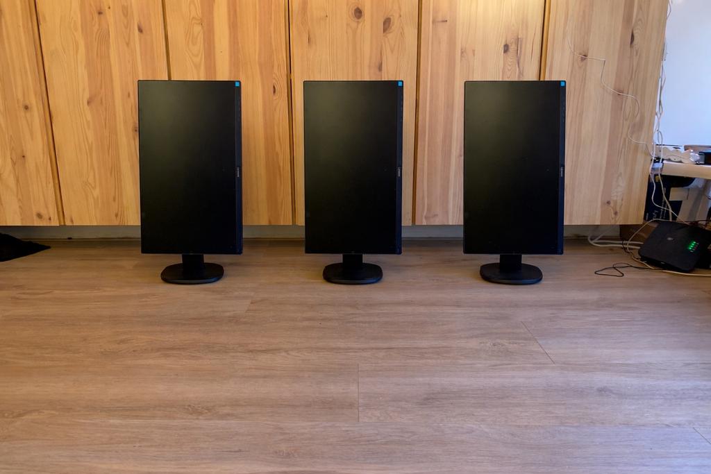 3X Philips  24387EHM8 Monitor, Computers en Software, Monitoren, Ophalen, Gebruikt, IPS, In hoogte verstelbaar