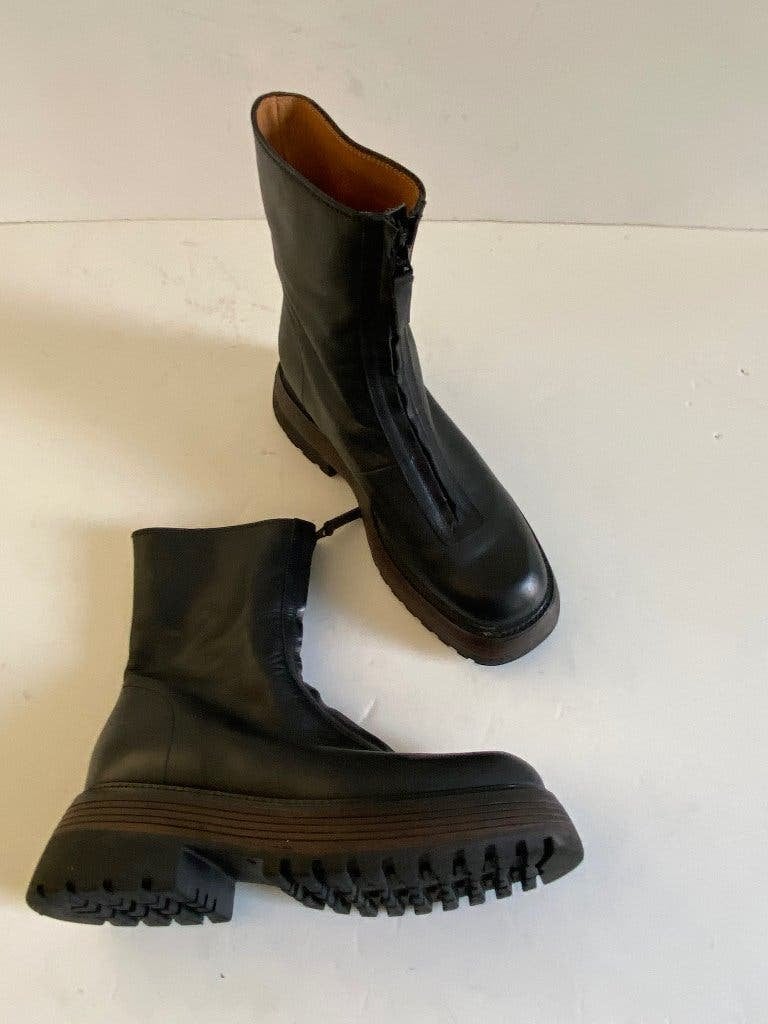 K320 Toral: 40 leren boots lage laarzen laarsjes zwart leer, Zwart, Ophalen of Verzenden, Zo goed als nieuw, Toral