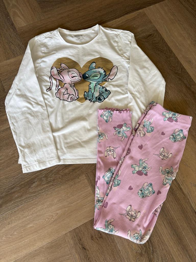 Disney Stitch pyjama C&A maat 146 zgan, Ophalen of Verzenden, Zo goed als nieuw, Meisje, Nacht- of Onderkleding