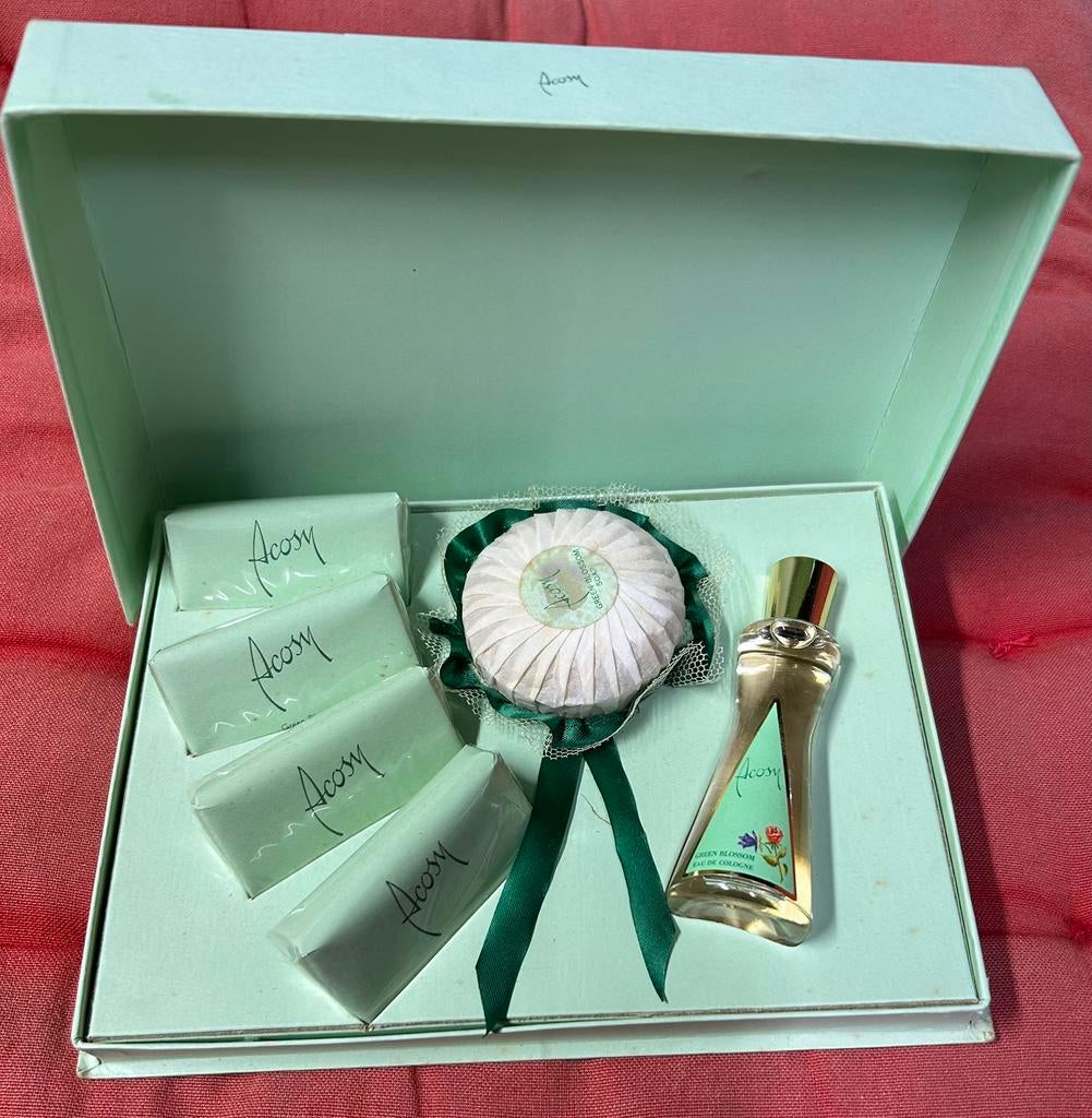 Jaren 70 Acosy parfum set jaren 70, Verzamelen, Ophalen of Verzenden, Zo goed als nieuw, Miniatuur