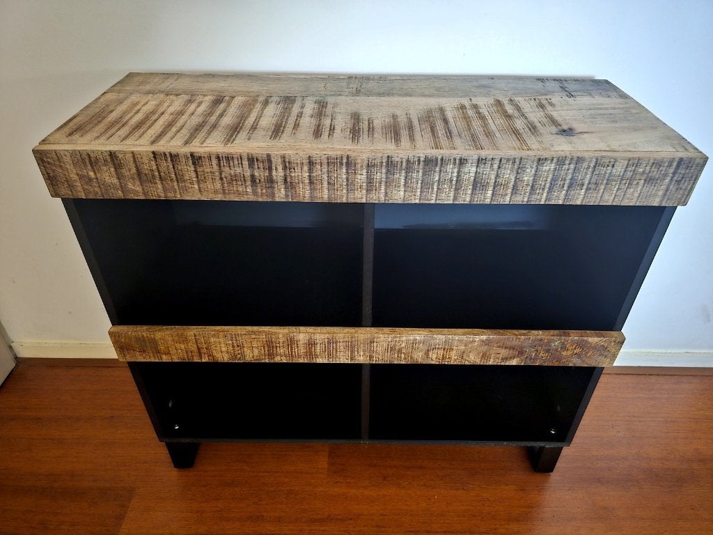Industrieel vidaXL dressoir van massief mangohout, Zo goed als nieuw, Minder dan 100 cm, 25 tot 50 cm, 50 tot 100 cm
