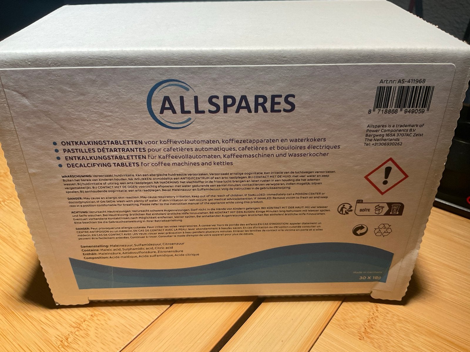 Allspares Ontkalkingstabletten voor Koffiezetapparaten, Ophalen of Verzenden, Nieuw