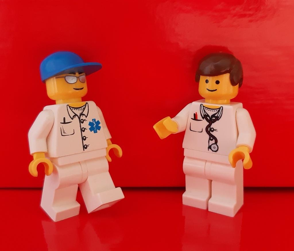 Lego minifiguren: dokter, arts, Ophalen of Verzenden, Gebruikt, Minifiguur, Lego