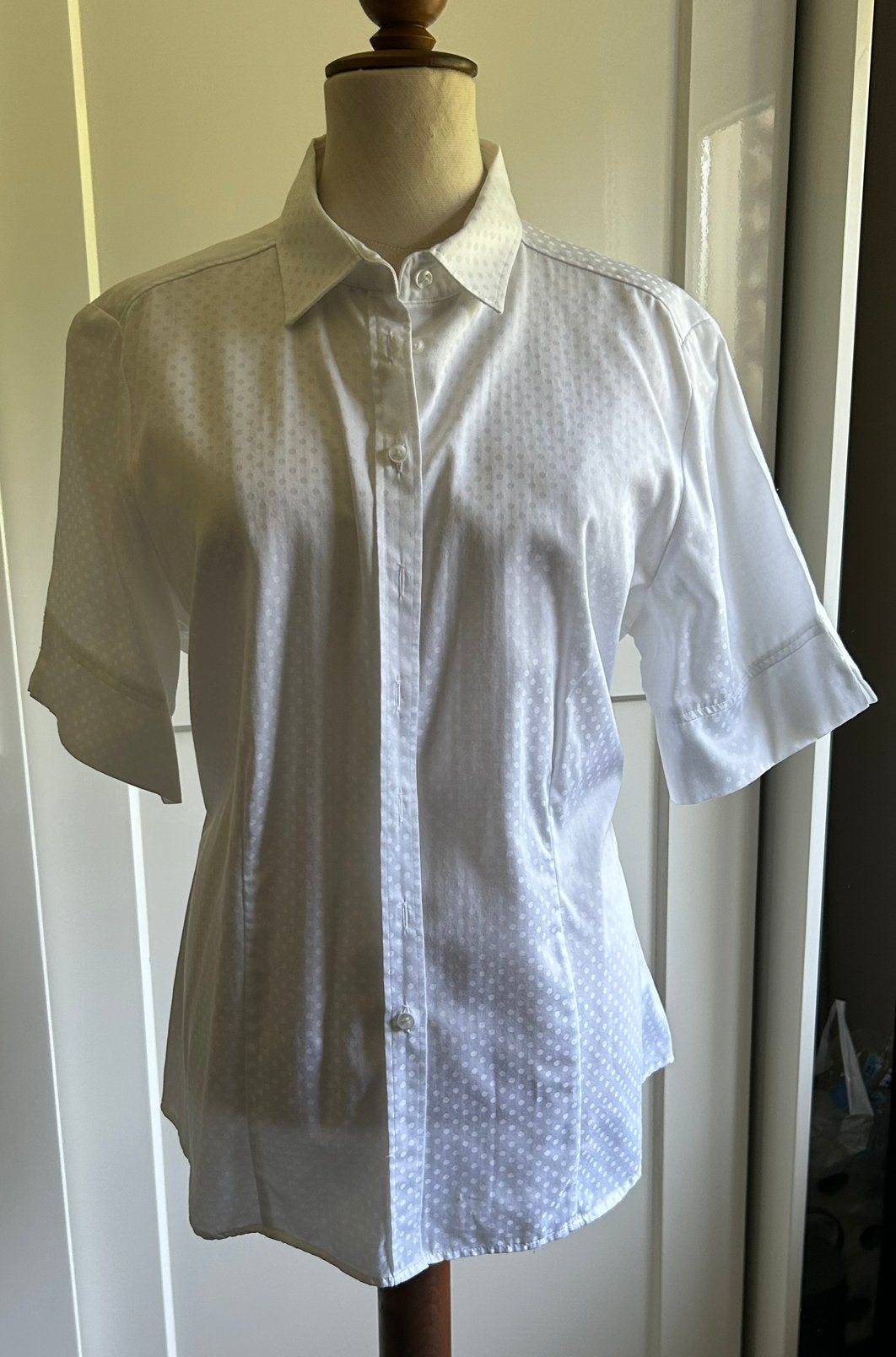 Witte blouse van Eterna maat 40 korte mouw, Kleding | Dames, Blouses en Tunieken, Ophalen of Verzenden, Zo goed als nieuw, Maat 38/40 (M)