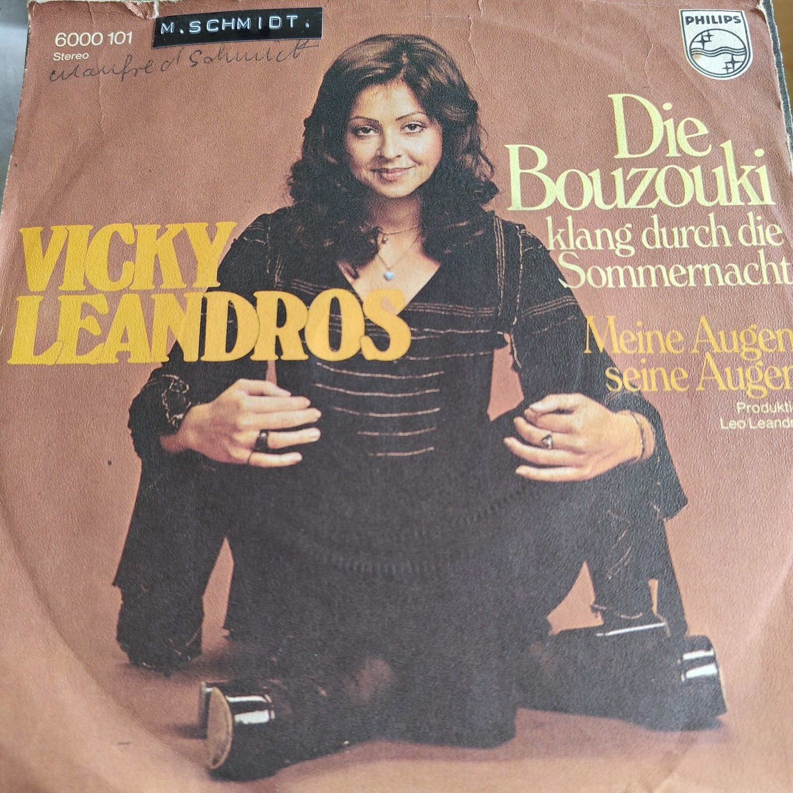 Vicky Leandros - Die Bouzouki klang durch die Sommernacht, Ophalen of Verzenden, Gebruikt, 7 inch