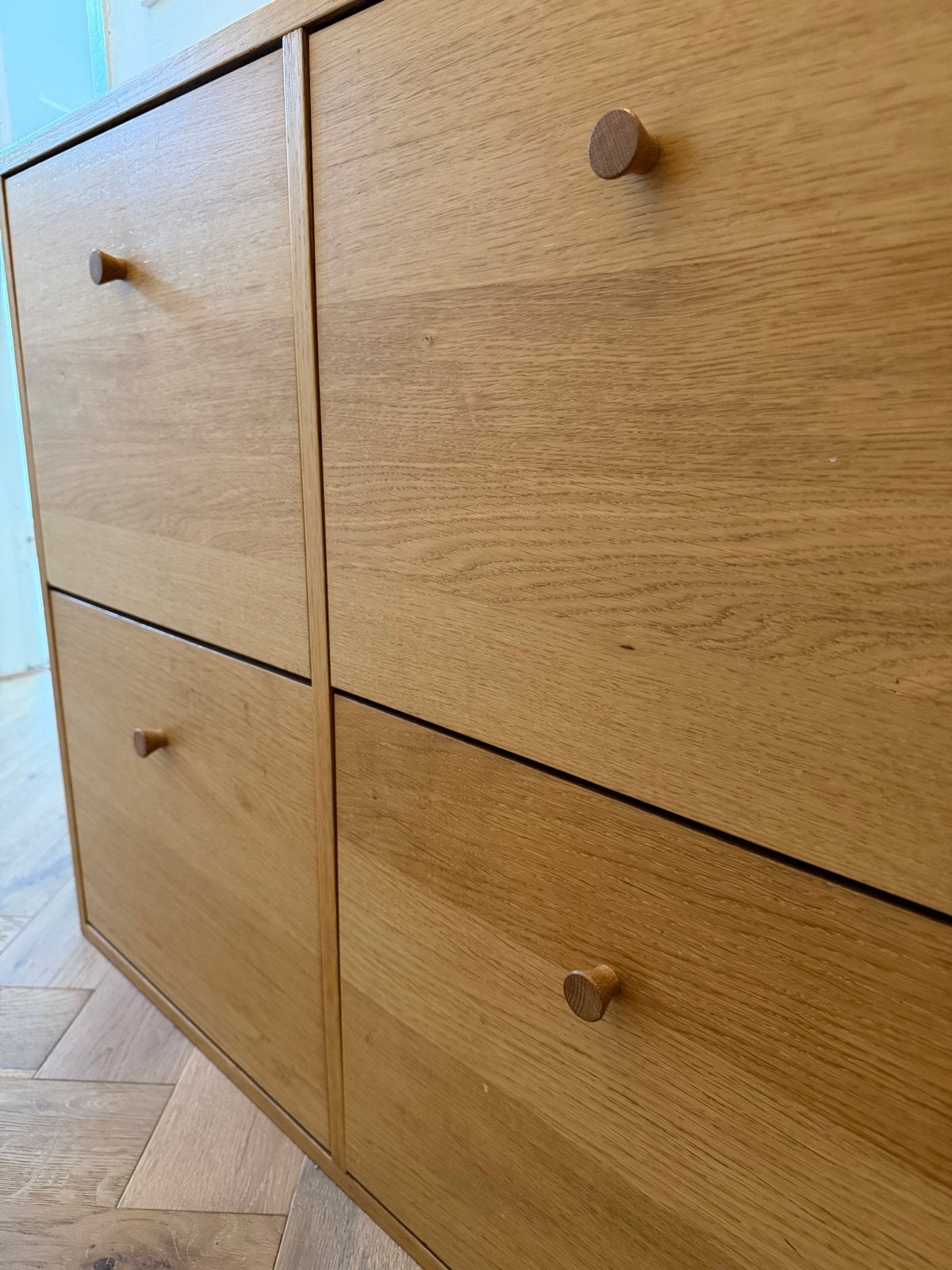 Houten schoenenkast met 4 vakken Ikea, Ophalen, Gebruikt