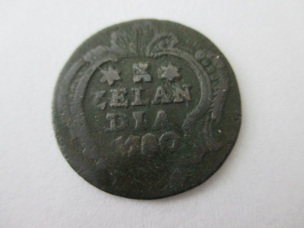 Duit Zeeland 1780, Postzegels en Munten, Munten | Nederland, Ophalen of Verzenden, Vóór koninkrijk, Overige waardes, Losse munt