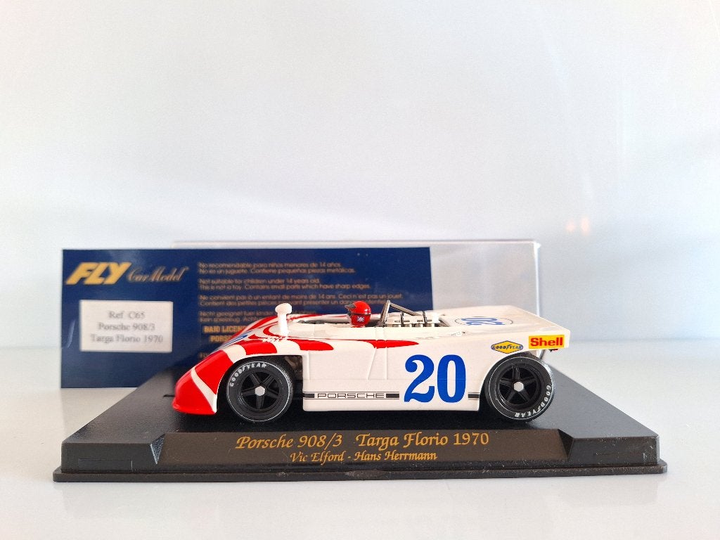 Fly Porsche 908/3 Targa Florio Vic Elford Hans Herman C65, Overige merken, Racebaan, Fly, Nieuw