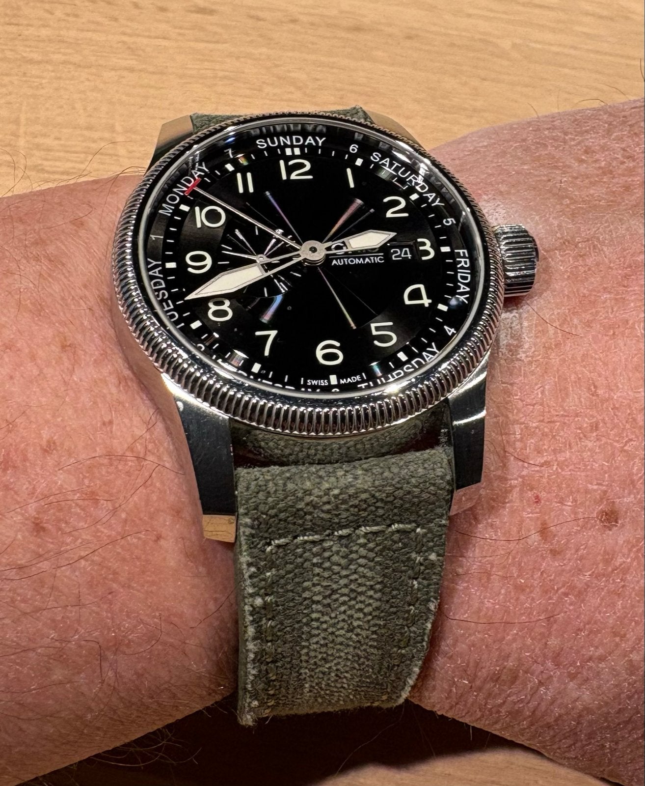 Oris big crown small second pointer day LET OP watch only!, Staal, Polshorloge, Overige materialen, Zo goed als nieuw