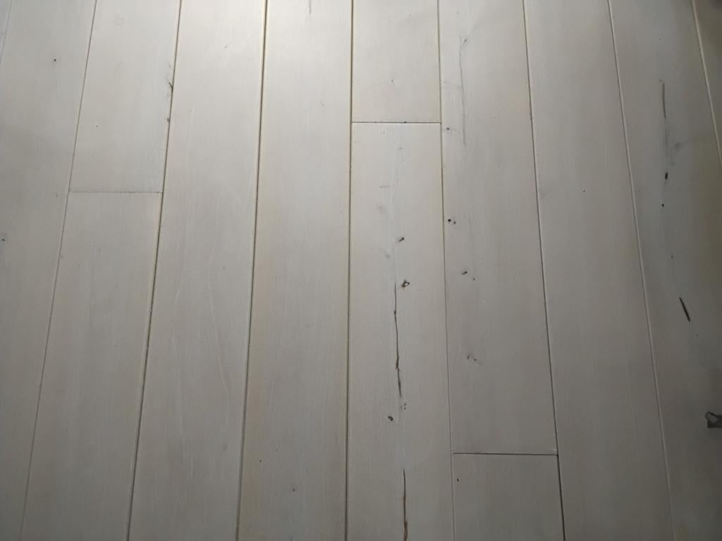 Massief houten vloer "wit steenbeuken" - ca. 40 m2, Doe-het-zelf en Verbouw, Vloerdelen en Plavuizen, Ophalen, Vloerdelen of -planken