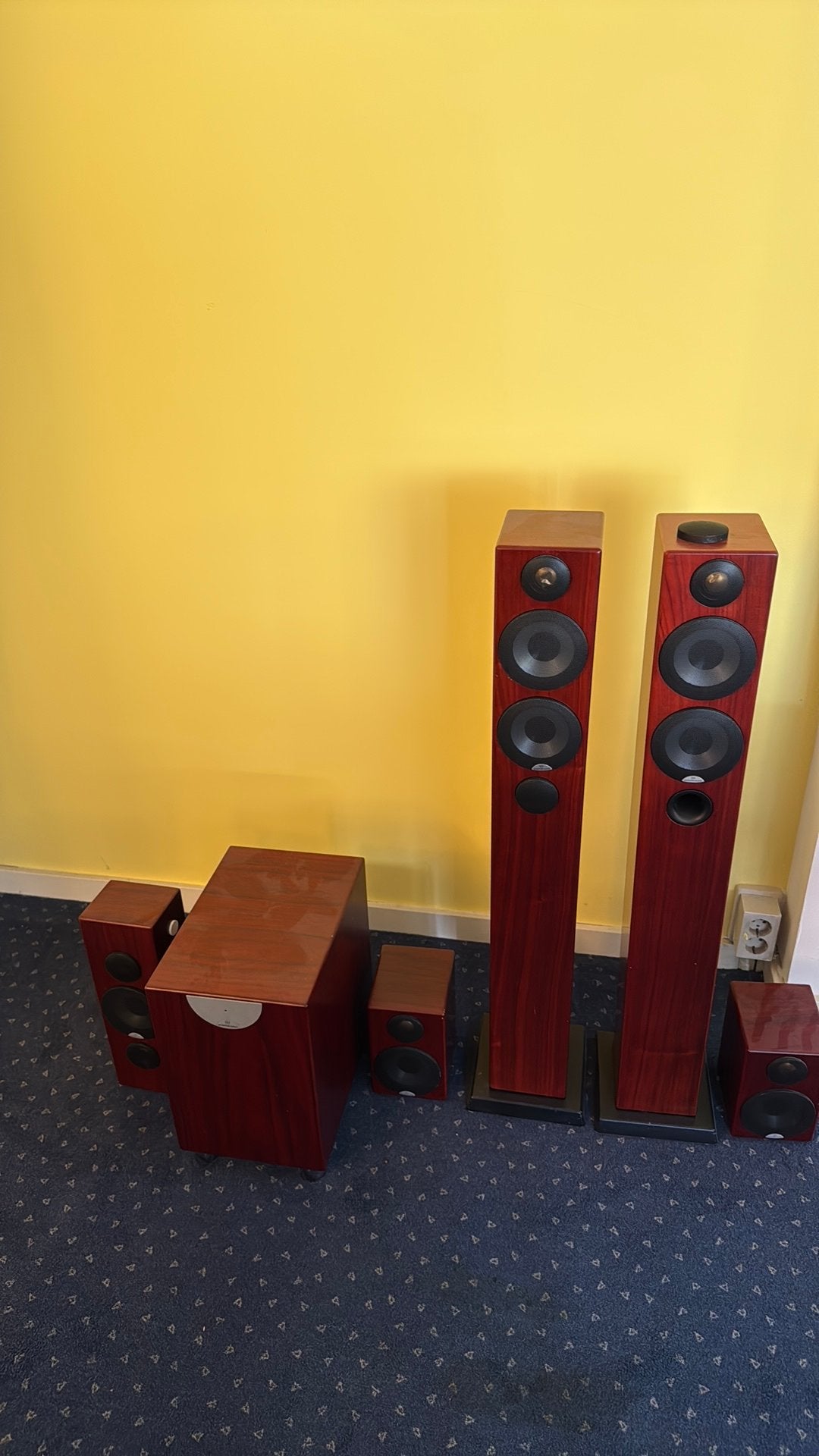 Monitor Audio Radius 5.1 speakerset – Rosewood, Audio, Tv en Foto, Inclusief kabels, Ophalen, Gebruikt, Monitor Audio