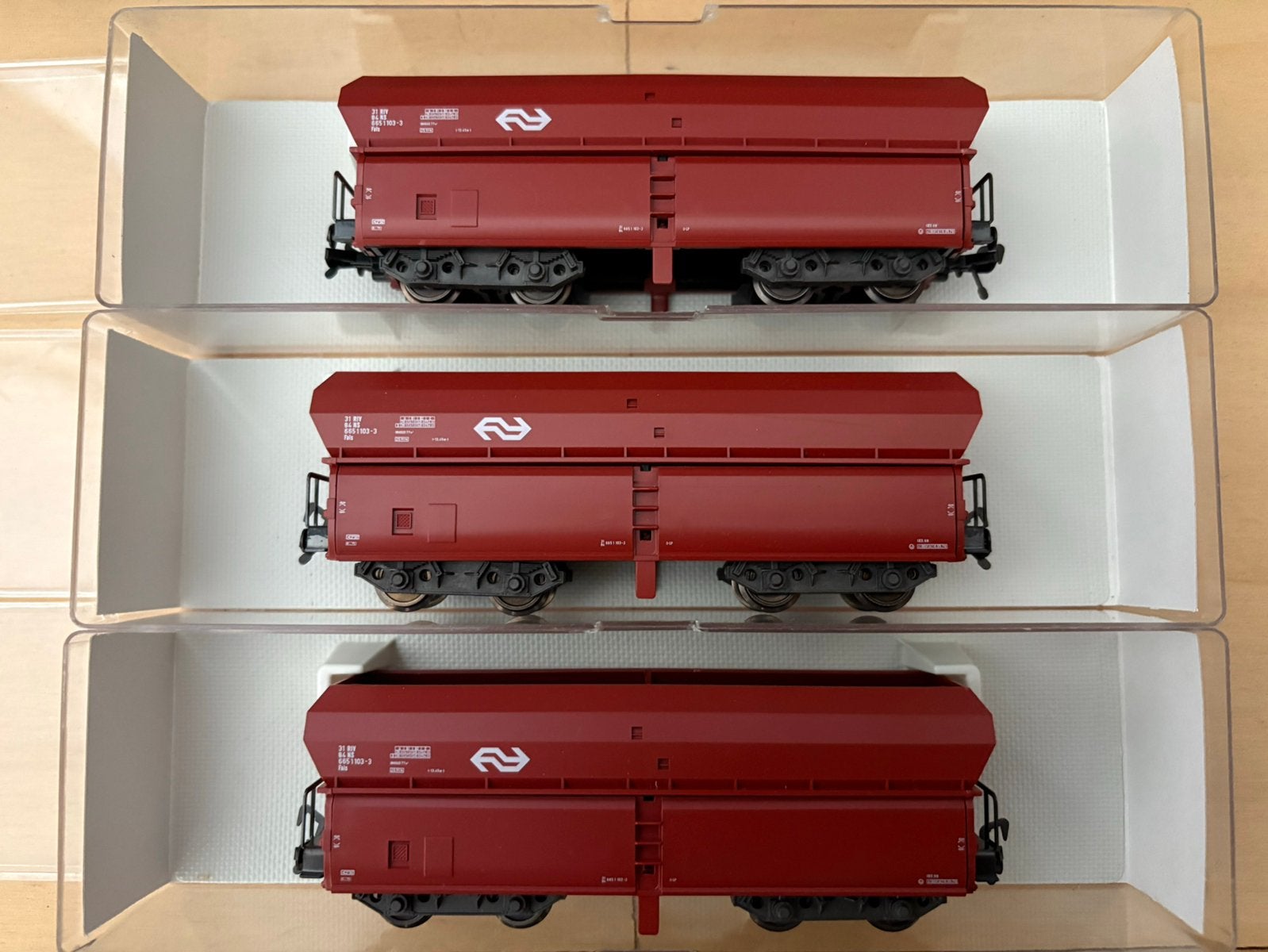 Fleischmann NS 3x Fals ertswagen, Treinset, Gelijkstroom, Verzenden, Fleischmann