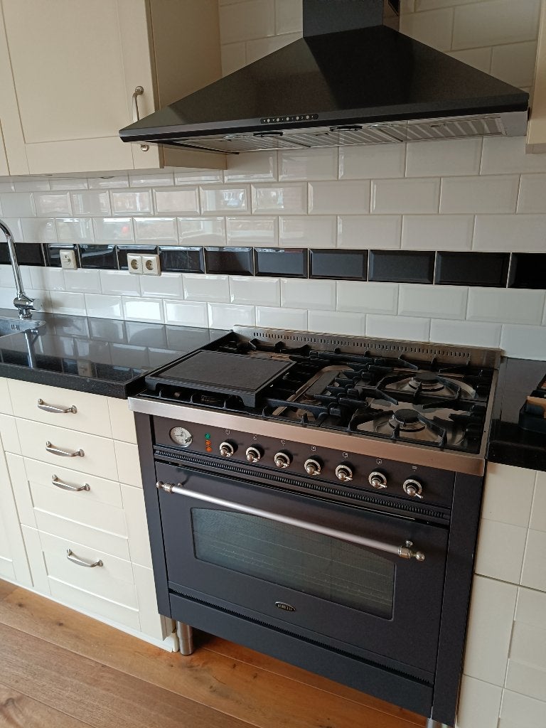 Boretti 90 cm gasfornuis 5 pits, Ophalen, Gebruikt, 60 cm of meer, Gas