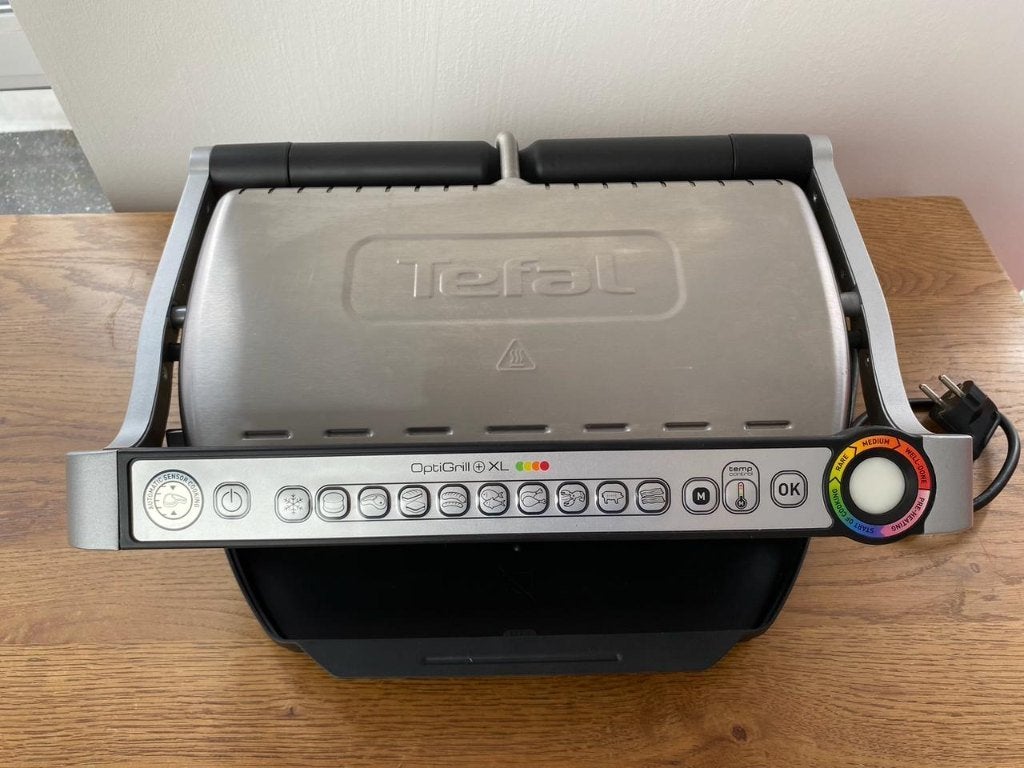 Tefal OptiGrill+ XL Contact Grill, Ophalen of Verzenden, Uitneembare platen, Zo goed als nieuw
