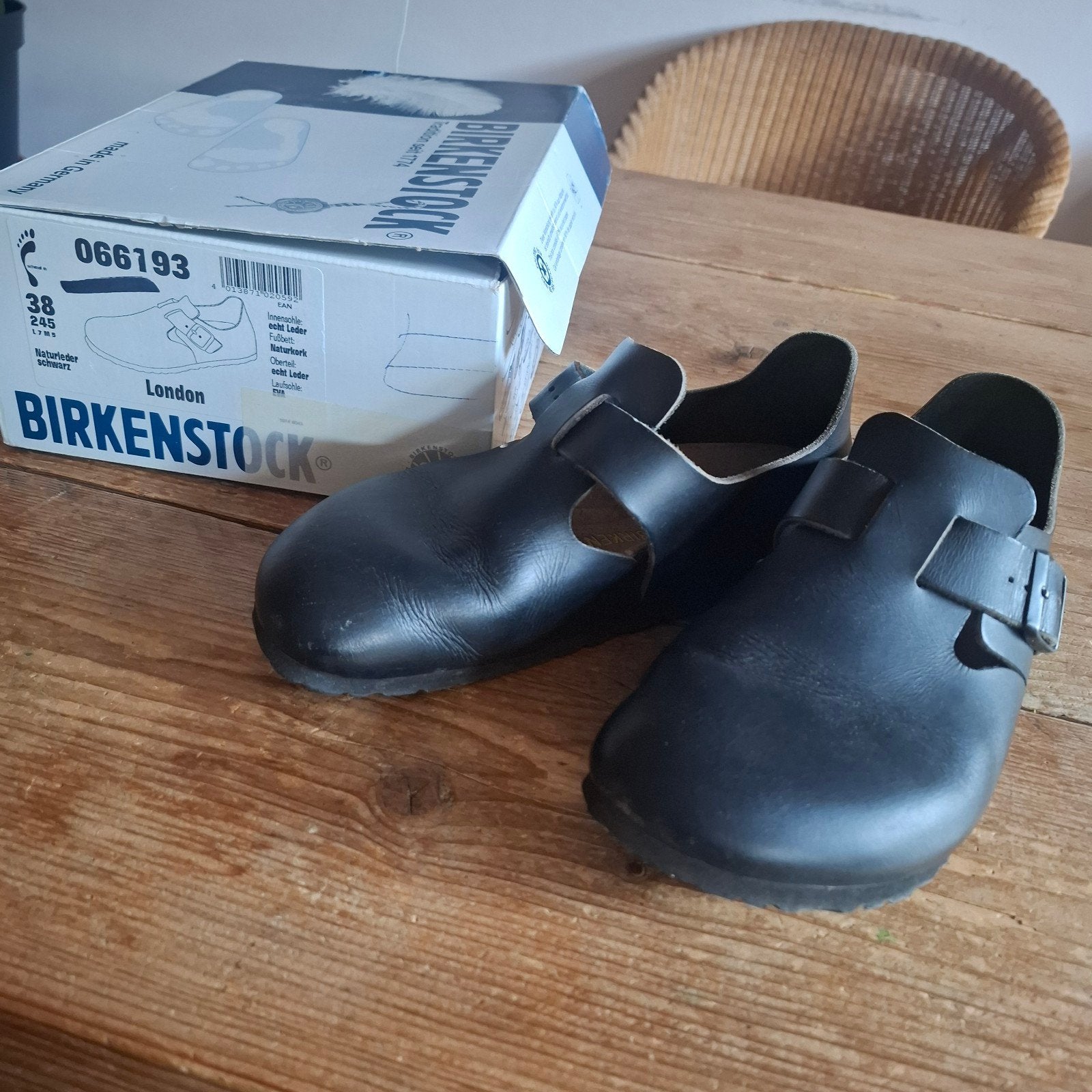 Birkenstock zwart maat 38, Ophalen of Verzenden, Zwart