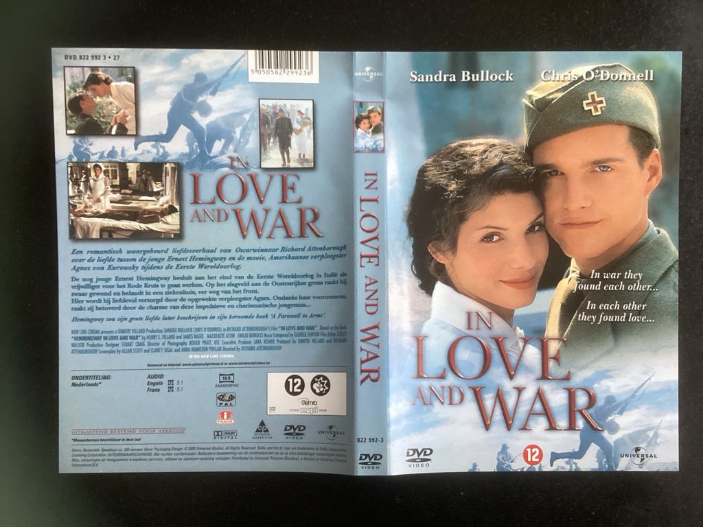 In Love and War - Romantisch WOI Drama met Sandra Bullock, Vanaf 12 jaar, Ophalen of Verzenden, Gebruikt