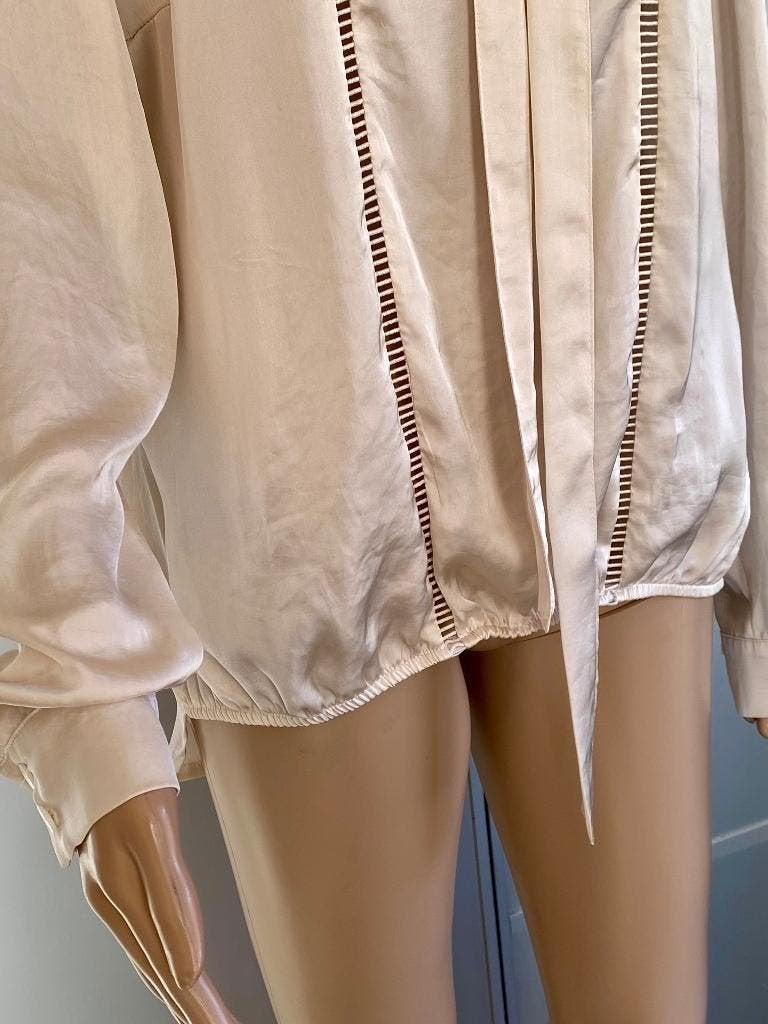 K157 Summum maat 38=M blouse top beige, Maat 38/40 (M), Summum, Beige, Ophalen of Verzenden