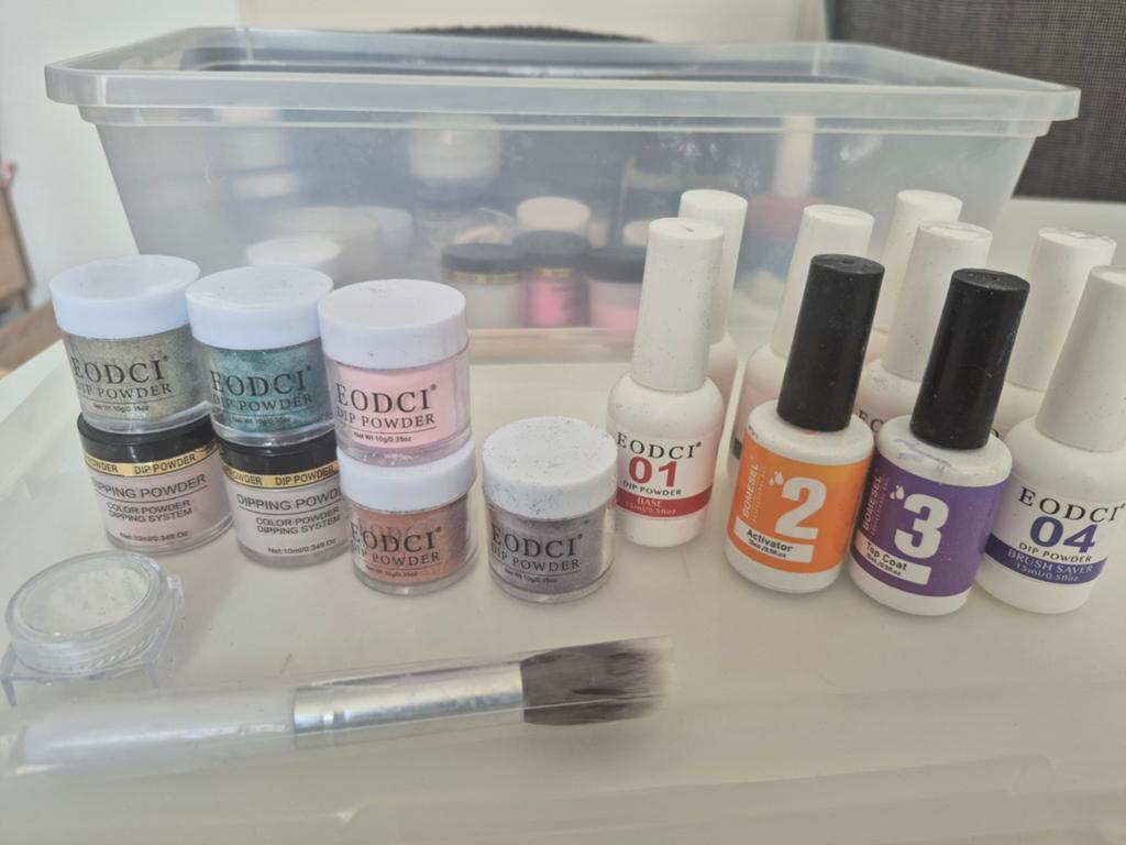 Doos vol met powderdip producten, Ophalen of Verzenden, Overige kleuren, Handen en Nagels