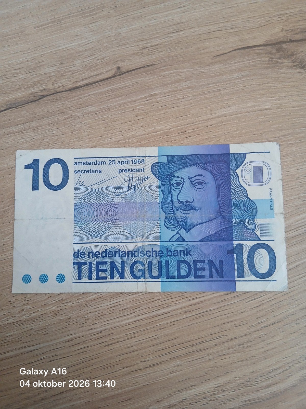 Zeldzaam 10 Gulden Biljet Frans Hals 1968, Postzegels en Munten, Ophalen of Verzenden, 10 gulden, Los biljet