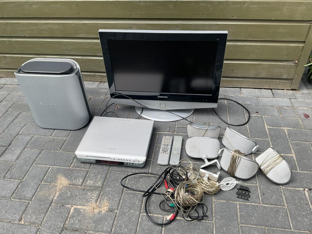 Samsung TV met Sony Home Cinema Set en DVD-speler, Audio, Tv en Foto, Home Cinema-sets, Ophalen, Gebruikt, 70 watt of meer, 5.1-systeem