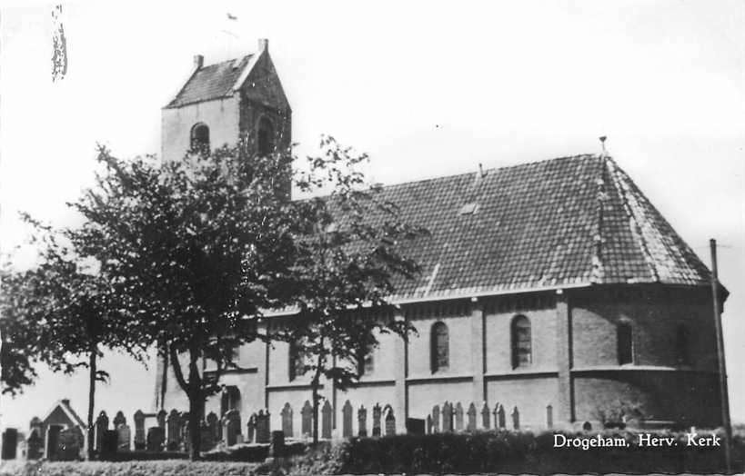 377-024-011 Drogeham Herv. Kerk, Verzenden, Voor 1920, Friesland