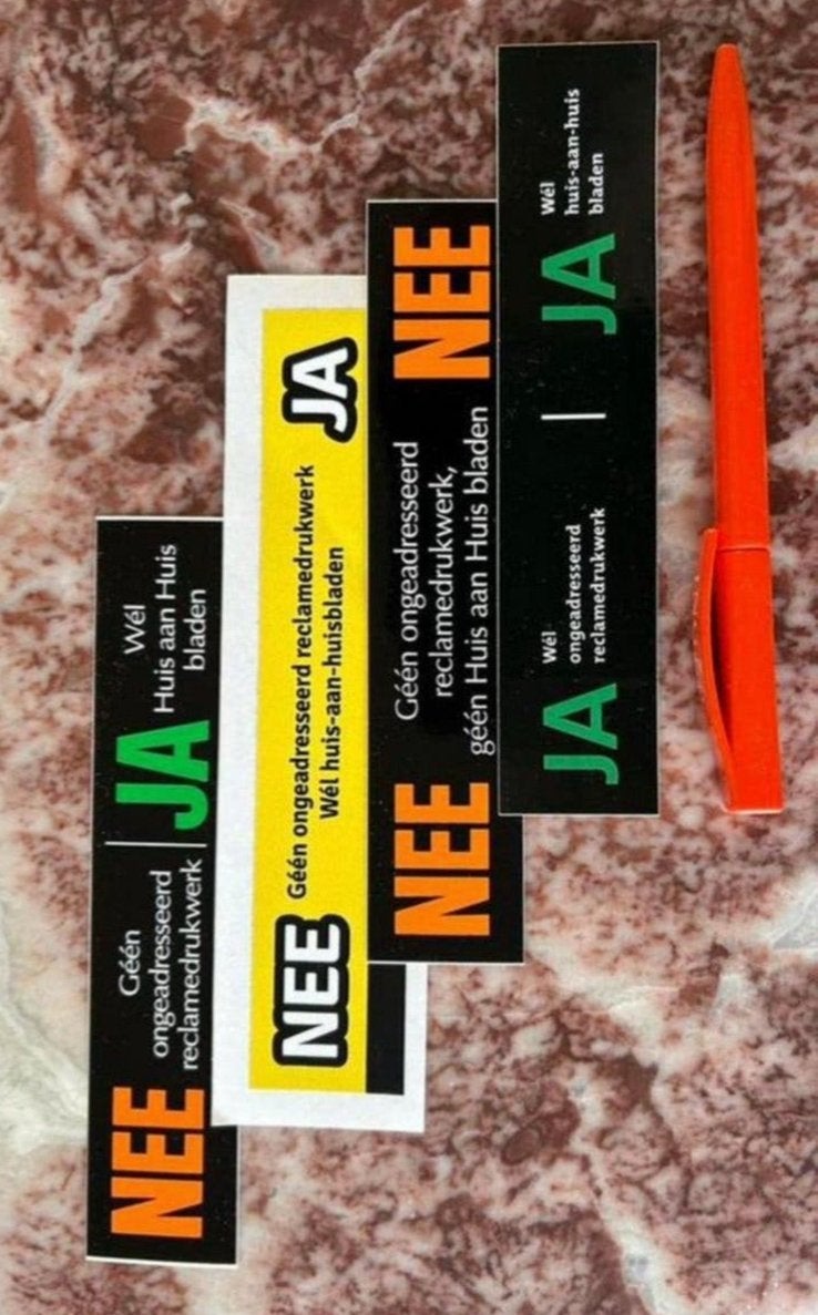 Sticker voor brievenbus, Verzenden, Nieuw