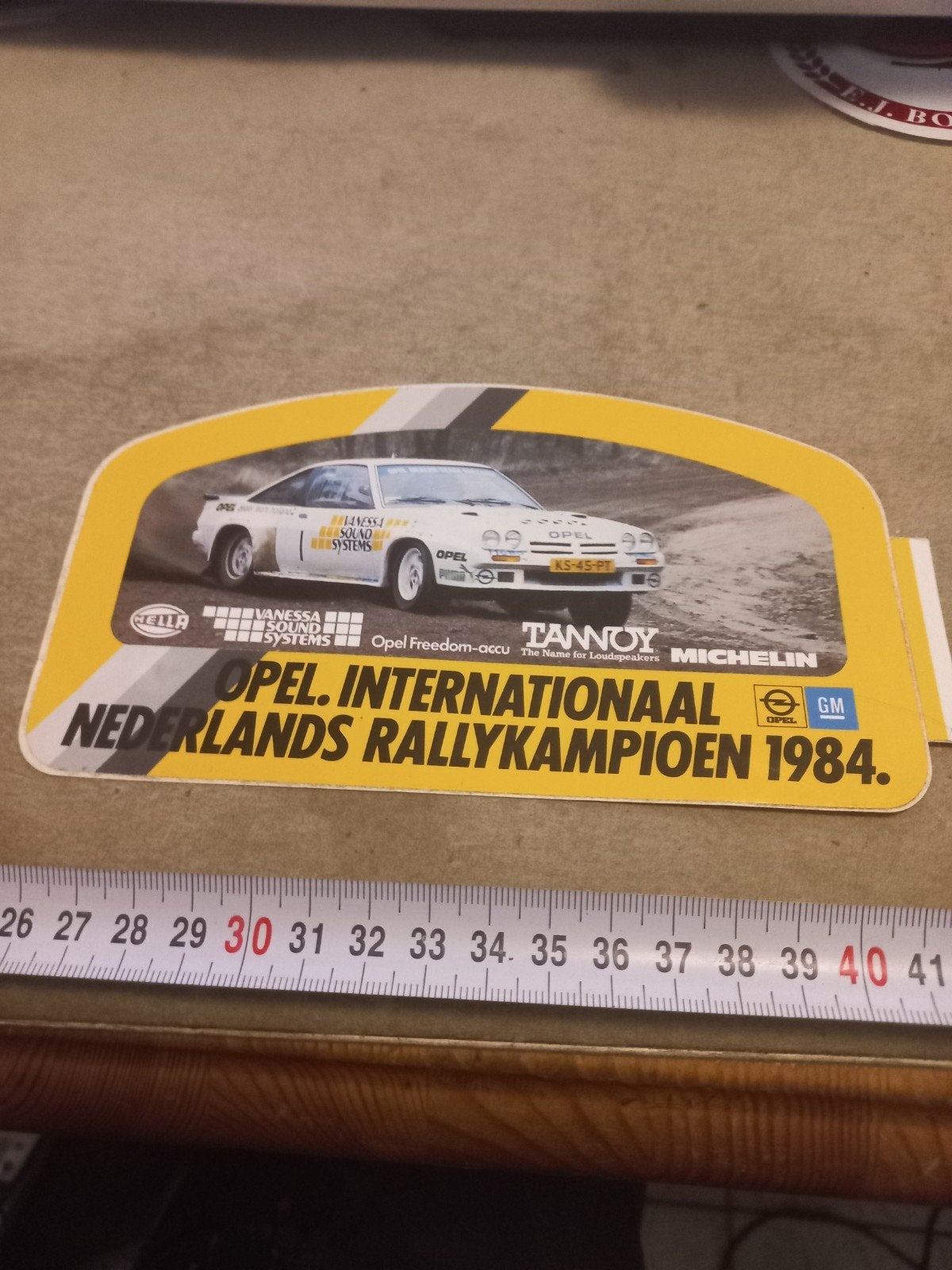Opel Rallykampioen 1984 Sticker - Zeldzaam Verzamelobject, Ophalen of Verzenden, Gebruikt