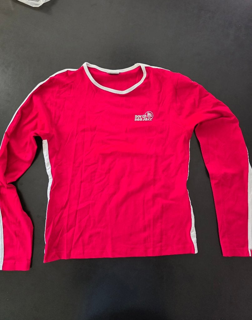 Rood dames shirt North Sea Jazz L, Ophalen of Verzenden, Zo goed als nieuw, Maat 52/54 (L), Rood