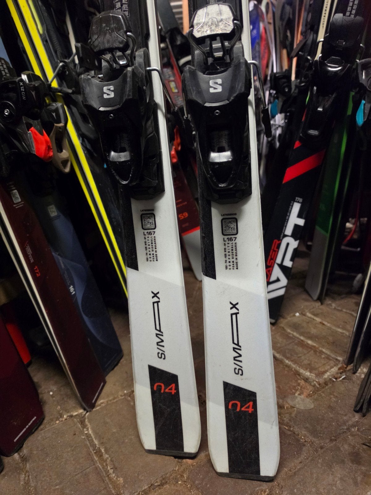 167cm SALOMON  SMAX 04 CARVE SKIS, 160 tot 180 cm, Zo goed als nieuw, Carve, Skiën