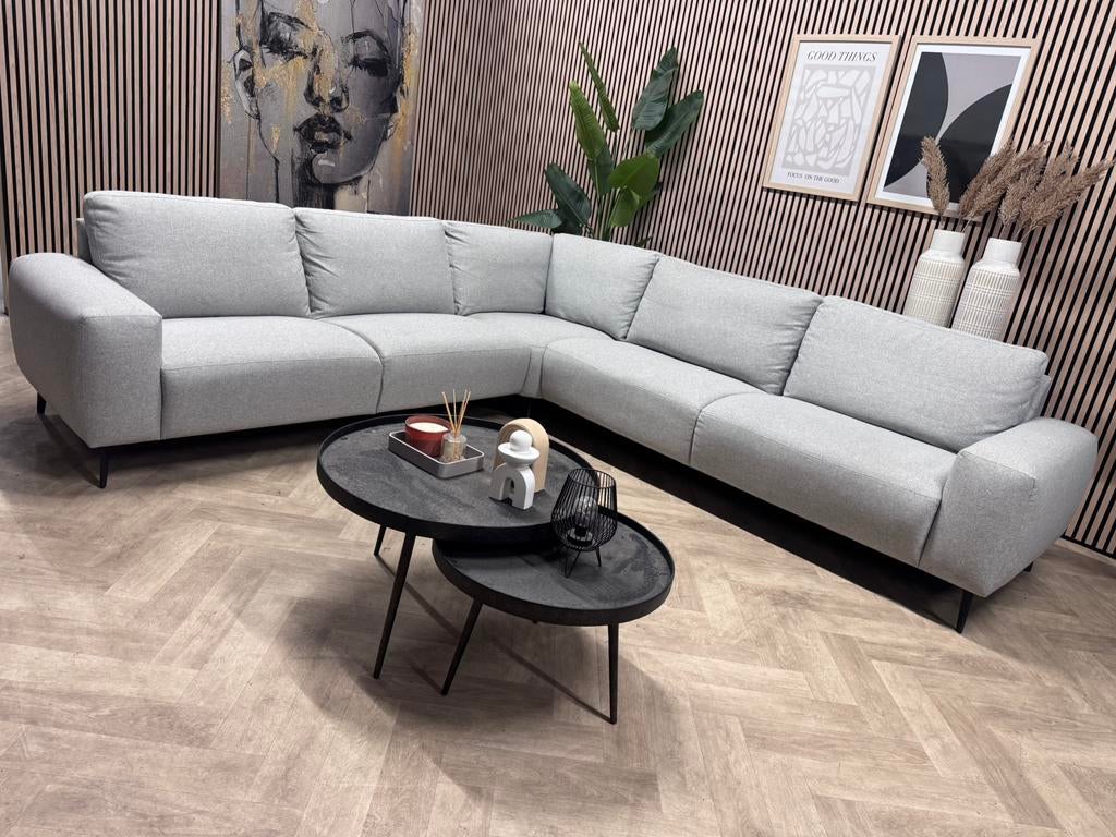 ZGAN Moderne Home Center Hoekbank - Grijs - 297 x 277, Huis en Inrichting, 250 tot 300 cm, -, -, Hoekbank