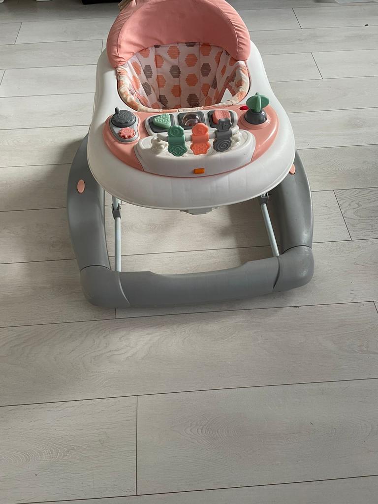 Loopwagen roze met grijs, Ophalen of Verzenden, Gebruikt, Meisje
