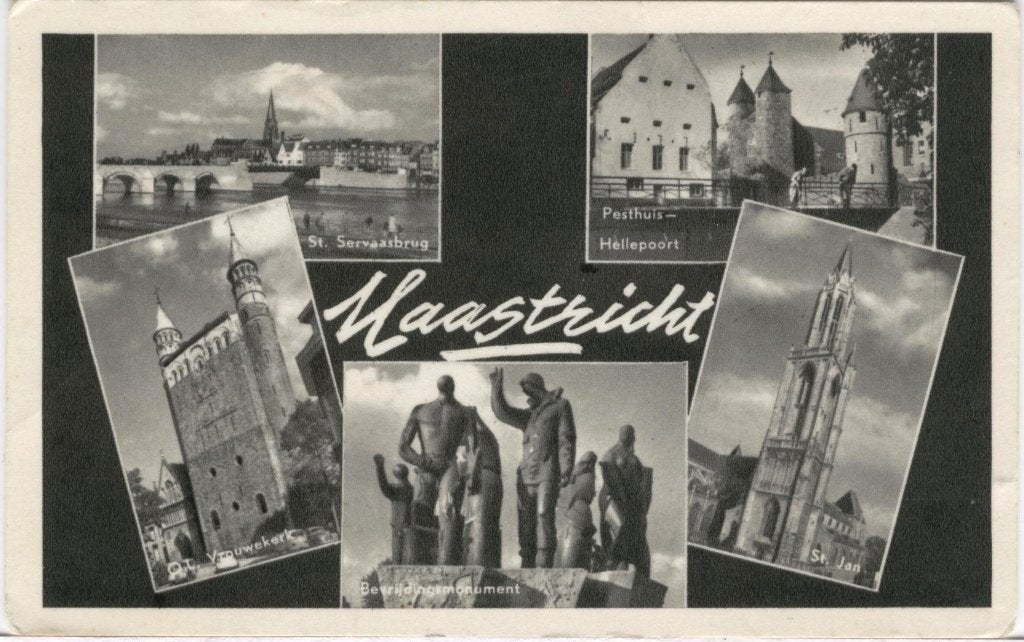 Maastricht  5 luik, Verzenden, 1940 tot 1960, Gelopen, Limburg