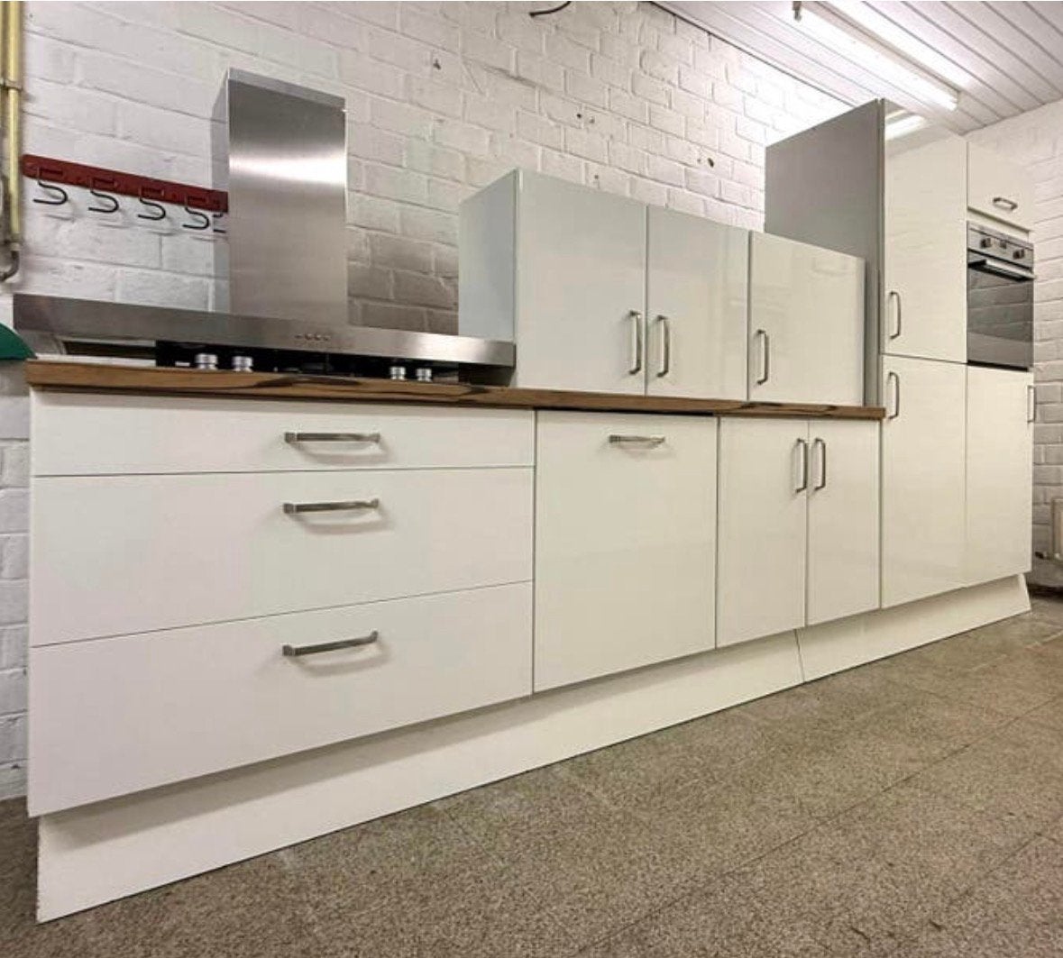 Moderne witte Hoogglans Keuken compleet inclusief apparatuur, Ophalen of Verzenden, Zo goed als nieuw, Wit